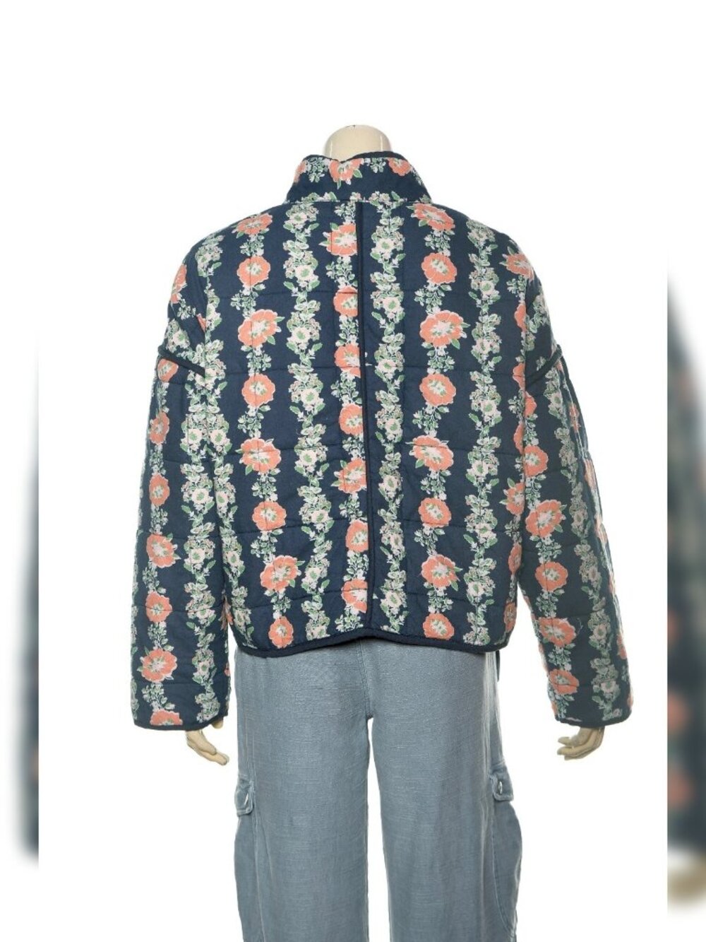 Free People Chloe Jacket L 10 Women Casual Floral Winter Quilted Coat NEW 45744 - Picture 4 of 5